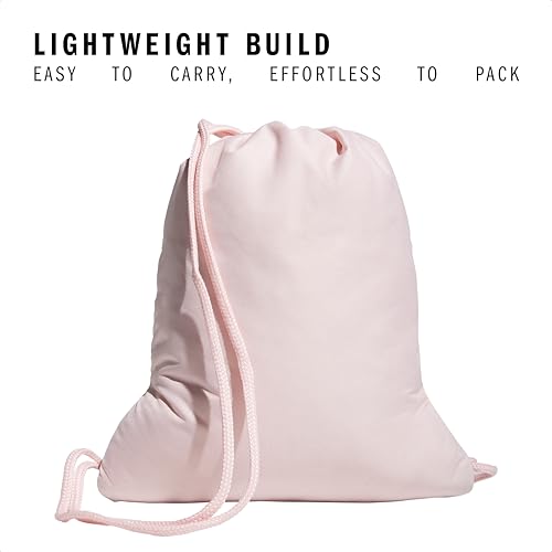 adidas Alliance Sackpack – Drawstring Backpack for Sports, Small Gym Bag - color: Sandy Pink/White/2