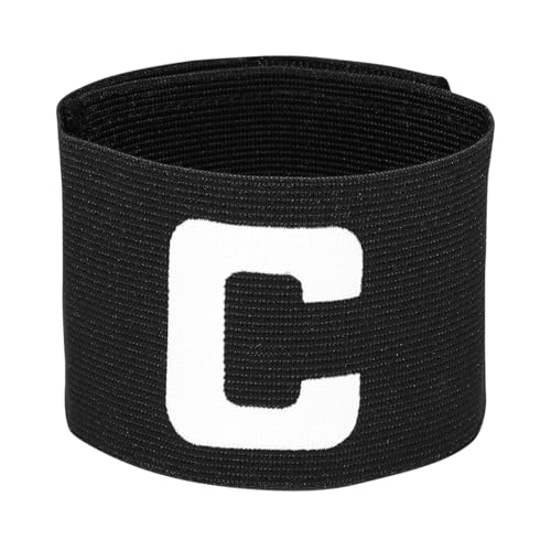 Gadpiparty Captain Arm Bands for Soccer, Captain Bands Soccer, Adjustable Black Polyester Football with Anti-Slip Texture for Team Sports