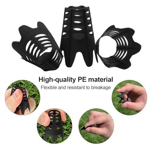 Golf Simulator Tees, 24PCS Golf Mat Tees for Indoor & Outdoor Practice, 12 Tall & 12 Short Golf Tees for Driving Range, Turf & Home Training, Black