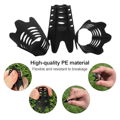 Golf Simulator Tees, 24PCS Golf Mat Tees for Indoor & Outdoor Practice, 12 Tall & 12 Short Golf Tees for Driving Range, Turf & Home Training, Black