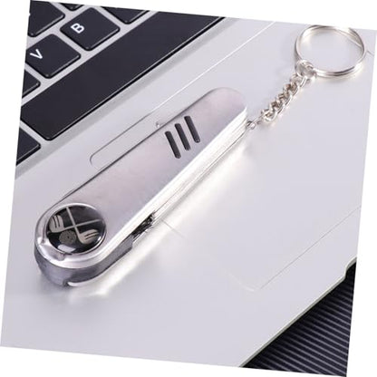 6 in 1 Golf Multifunctional Divot Repair Tool Set Stainless Steel Gadget with Ball Marker Groove Cleaner and Keychain for Golfers Portable Accessory for Course Maintenance