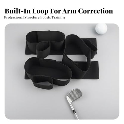 Vaveren Golf Swing Trainer Aid Correcting Arm Band Portable Golf Training Aid Band Gesture Alignment for Men Women Golf Beginners