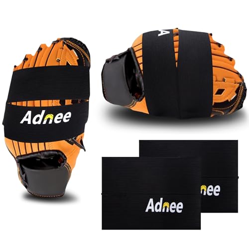 Adnee Baseball Glove Strap - Softball and Baseball Glove Strap - Glove Wrap Band for Quickly Keep The Pocket Formed,Fit All Gloves - color: 2 Pcs