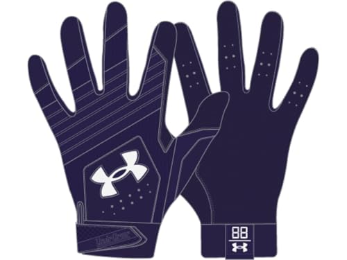 Under Armour Clean Up Baseball Gloves - color: (500) Purple / Purple / White, size: XX-Large