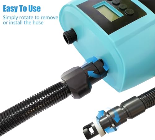 Paddle Board Pump Adapter Set, Sup Air Pump Hose with 7 Nozzles for Inflatable Paddleboard, Boat, Tent, Pool, Paddle Board Accessories Replacement Parts for Electric SUP Pump, Rafts, Kayak