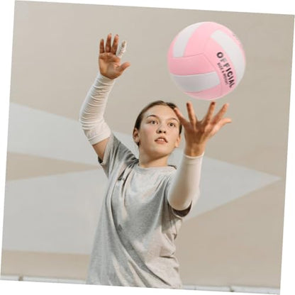 Cabilock Soft Training Volleyball Size 5 Pu Leather Indoor Sports Ball for School Exams and Versatile Practice, Machine-Seamed Soft Volleyball for Youth Training and Competition