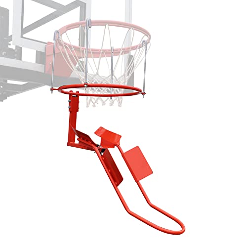 KATOP Basketball Return Attachment for Hoop, Heavy Duty Durable Steel Basketball Return System, 180 Degrees Rotatable Shot Returner for 18" Rim Indoor and Outdoor - size: Original