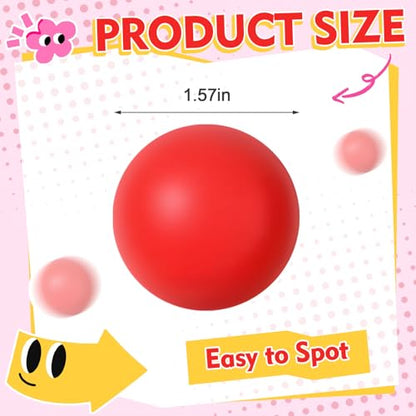Soulchen 40mm Glow in The Dark Table Tennis Balls Bulk, Carnival Game Night, Neon Birthday Party Favors, Classroom Rewards, Goodie Bag Filler, Pet Playmate - color: Red, size: Solid