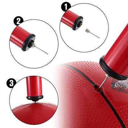 WILLBOND 100 Pack Basketball Pump Needles Ball Inflation Air Pump Needles with Storage Box for Sports Balls, Football Basketball Soccer and Volleyball - color: Silver