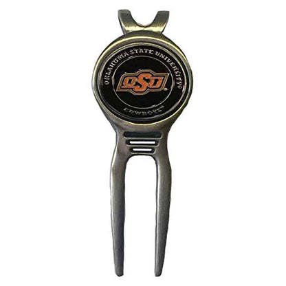 Divot Repair Tool Removable Magnetic Ball Marker-Best Divot Fixer - style: OKLAHOMA STATE COWBOYS