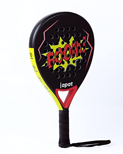 LAPAT Padel Racket with Cover Bag - Carbon Surface with EVA Memory Foam- Paddle Tennis Racquets Lightweight - POP Tennis - color: Comic Kids