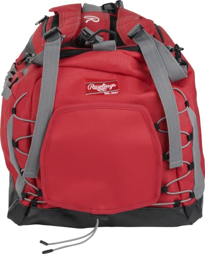 Rawlings | MACH Hybrid Backpack/Duffle Equipment Bag | Baseball & Softball | Multiple Colors - color: Scarlet