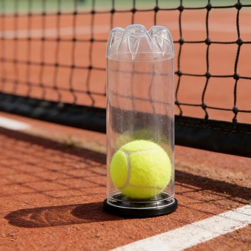 12PCS Tennis Ball Storage Holder Tube - Transparent Plastic Container with Lid - Portable Balls Organizer for Table Tennis Storage and Protection Supplies