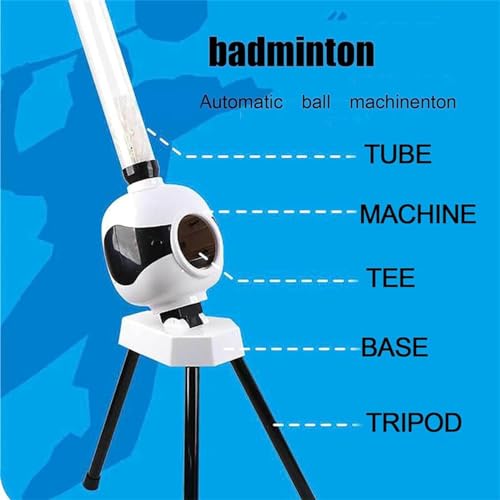 Badminton Serving Machine, Automatic Badminton Launcher, Badminton Trainer Robot with Intelligent Remote Control, for Home Solo Practice and Competition Training,A - size: A