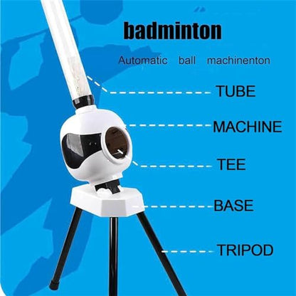 Badminton Serving Machine, Automatic Badminton Launcher, Badminton Trainer Robot with Intelligent Remote Control, for Home Solo Practice and Competition Training,A - size: A