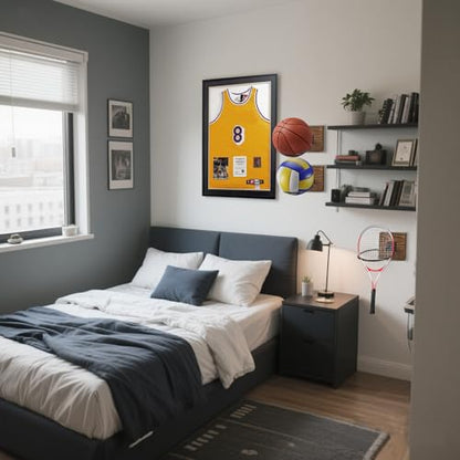 Wall Mounted Basketball Hoops, Made of Solid Wood and Metal, can be Easily Installed, Suitable for Basketball, Soccer, Soccer Display Unit Storage
