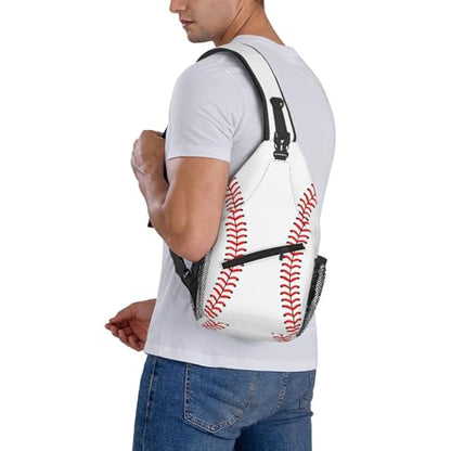 Baseball Sling Backpack Sling Bag Crossbody Shoulder Bag Baseball Purse Chest Bag For Men Women - color: Baseball