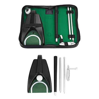 Practice Trainer Set, Automatic Putting Cup, Portable Putter Practice Kit with Ball Automatic Putting Cup and Right Hand Lever for Indoor Outdoor Training Putter Practice