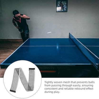 Balacoo Portable Table Tennis Net Black Polyester-Cotton Mesh Lightweight Foldable Accessory for Any Table Quick Setup Secure Tight Net for Consistent Ball Rebound Training