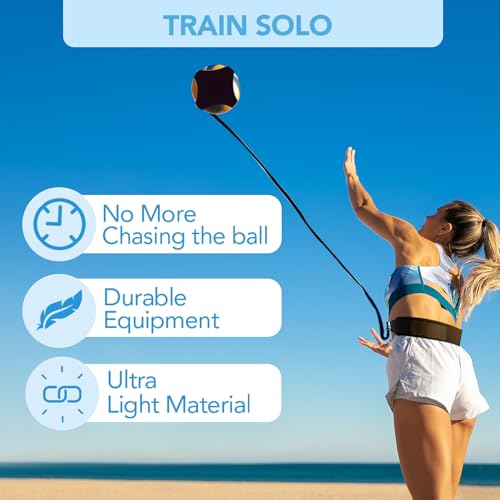 Volleyball Training Equipment Aid - Level Up Your Skills with Solo Practice, Realistic Repetitions & Adjustable Design - Perfect for Volleyball Players of All Levels & Genders