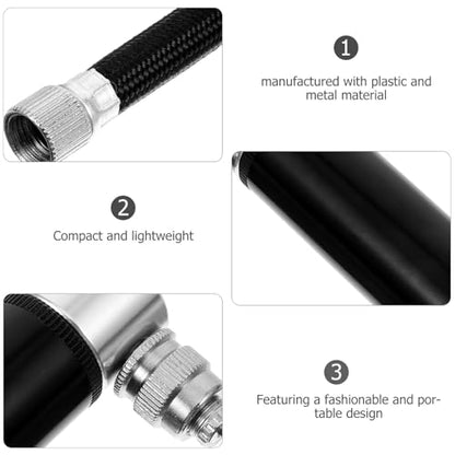 Portable 8-inch Sports Ball Pump for Basketball Soccer Volleyball with Pump Needle and Flexible Hose Handheld Inflation for Outdoor Team Sports and Exercise Balls