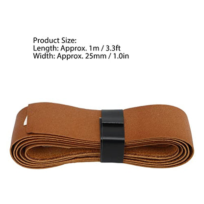 Tennis Racket Grip Tape Leather Tennis Grip Badminton Racket Overgrip Tape Replacement for Outdoor Playground Gym 3.3ftx1.0in