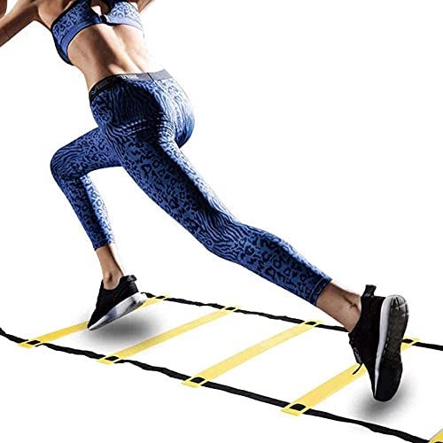Agility Ladder Raise Speed Agility Training Ladder, Adjustable Agility Ladder, Exercise Equipment, for Football, Track Field, Basketball, Footwork, Workout Drills(Size:10M) - size: 10M