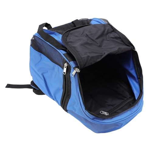 Zunate Large Capacity Sports Backpack, Oxford Cloth Tool Bag with Mesh Pockets for Basketball and Football, Insulated Side Pockets, Red - color: Blue