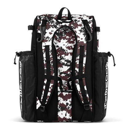 Boombah Catchers Superpack Bat Bag Digital Camo - 23-1/2" x 13-1/2" x 9-1/2" - Multiple Colors - Holds 4 Bats - Backpack Version (no Wheels)