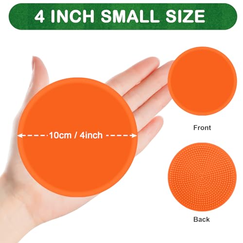 Poly Spot Markers 4inch Poly Spots for Gym Floor, 24/36/60 Pcs Flat Cones Non-Slip Rubber Floor Dots Agility Markers for Soccer Basketball Sports Speed Training, Dance, Classroom Activities - style: 24 pcs