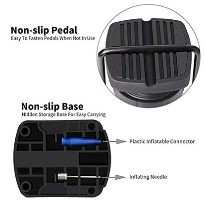 Bike Pump, Mini Bicycle Pump Portable Bike Floor Pump with Presta and Schrader Valves Aluminum Alloy Floor Bicycle Air Pump Compact Mini Bike Tire Pump, Extra Valve and Gas Needle for All Bike
