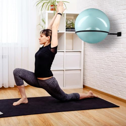Large Stability Ball Storage Rack Exercise Dall Wall Holder Yoga Studio Gym Exercise Ball and Equipment Organizer（3 pcs）