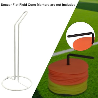 Disc Cone Holder Carrier Portable Agility Marker Stand Metal Football Training Equipment Handy Soccer Drill Caddy Suitable for Coaching Practice Sport