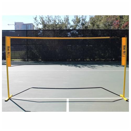 OnCourt Offcourt Quick Start Mini-Net Portable Tennis Net - 10' Wide with Carry Bag | Adjustable Height 30-64 inches | Indoor/Outdoor