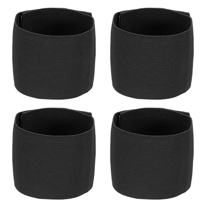 Soccer Captain Armband, Elastic Wrist Arm Bands Adjustable Player Team Leader Anti-Slip Badge Sports Accessories-Fit - color: Black