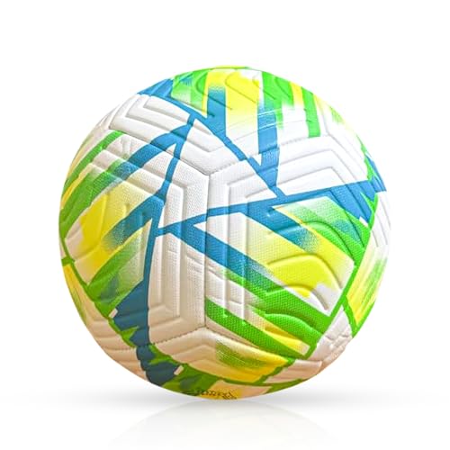 Size 5 Soccer Balls Official for Training, Professional Soccer Ball, Soccer Ball World Cup 2026, Durable PU Cover, Long Air Retention, Reinforced Valve, Includes Pump, Ready for Indoor and Outdoor