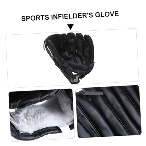 PU Baseball Glove Lightweight Pitcher Training Glove for Youth Infielders Softball Mitt Protective Hand Gear