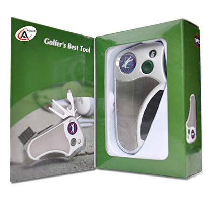 Golfer's Best Tool – 6-in-1 Golf Multitool for Men & Women | Stroke Counter, Divot Repair, Brush, Ball Marker, Cleat Tightener, Club Cleaner | Compact Golf Gift & Souvenir