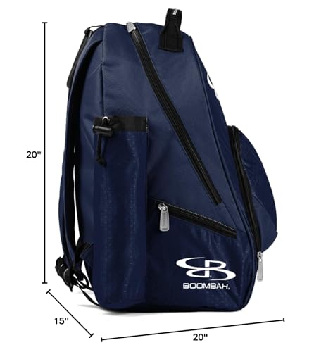 Boombah Tyro Baseball/Softball Bat Backpack - 20" x 15" x 10" - Holds 2 Bats up to Barrel Size of 2-5/8" - color: Navy_C23