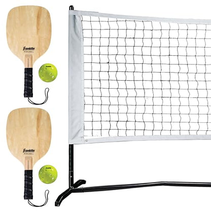 Franklin Sports Pickleball Starter Set - Official Starter Set of The US Open - Includes Net, (2) Paddles, and (2) X-40 Pickleballs