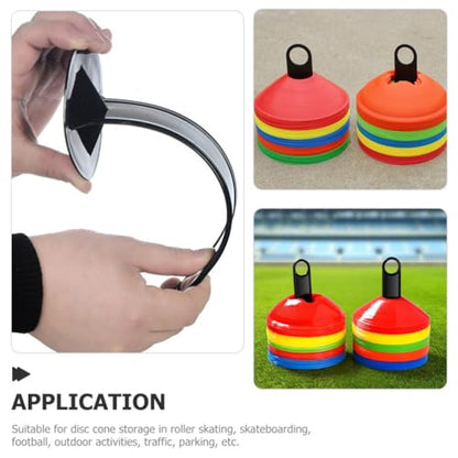 Cabilock Soccer Cone Holders 8-Pack Football Training Stand with Disc Cone Storage Rack Portable Carrying Holder for Sports Field Agility and Marking Discs