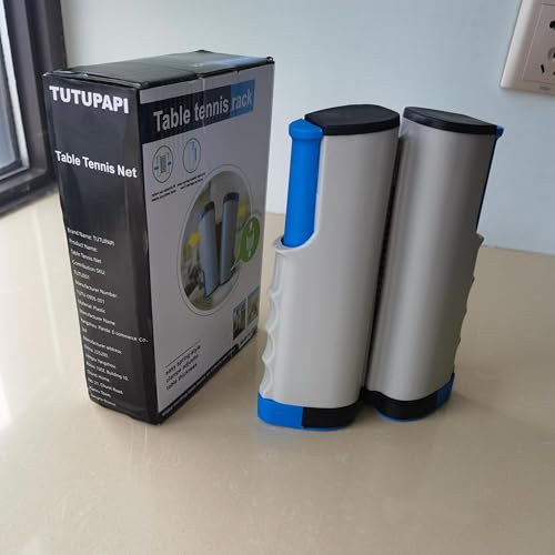 TUTUPAPI Retractable Ping Pong Net,Table Tennis Net with Clamps,Easy to Use and Portable, Play Indoors & Outdoors
