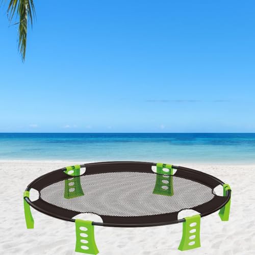 Game Set Air Pump Carry Bag Lightweight Volleyball Toy for Beach Yard Lawn Suitable for Family Friends Gathering - color: Green