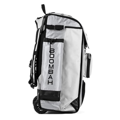 Boombah Catchers Superpack Hybrid Rolling Bat Bag - Multiple Colors - Wheeled & Backpack Version - color: White/White