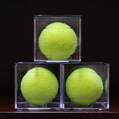 ChalkTalkSPORTS Square Acrylic Display Case | Tennis Ball Holder | Single