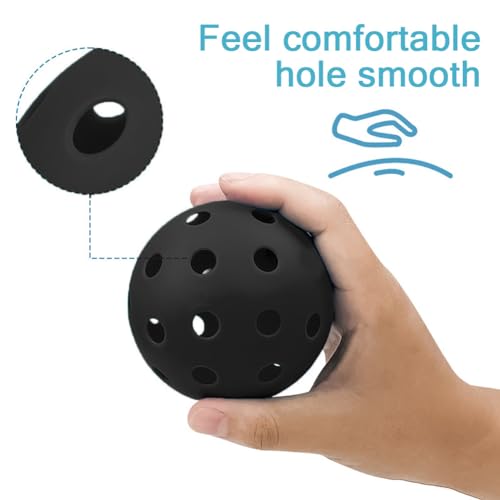 6 Pack Sports Outdoor Pickleballs - 40 Pickleball Balls - USA Pickleball Balls (USAPA) Approved - Official US Open Ball - color: Black, style: 24 - Pack