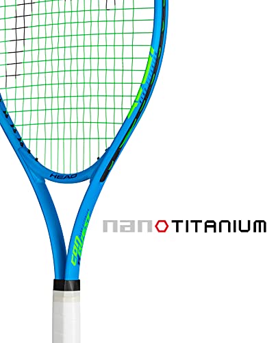 HEAD Ti. Conquest Tennis Racquet – Nano Titanium Technology, Oversized Head, Lightweight O-Beam Construction, Pre-Strung Beginner & Recreational Tennis Racquet - size: 4 1/4" Grip