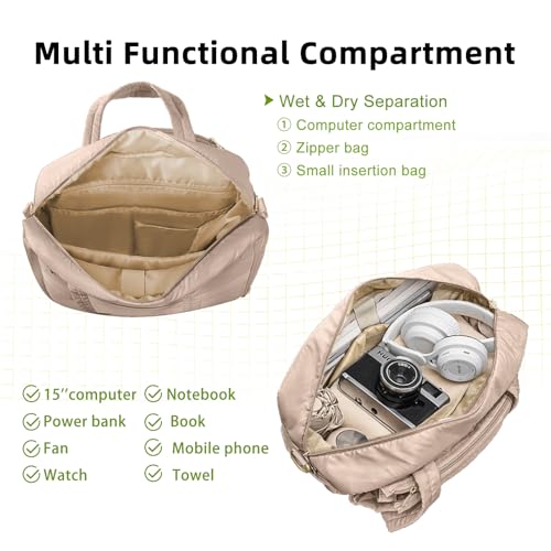 Tennis Bags for Women, Tennis Backpack Pickleball Racket Bags,Water-Resistant Sling Tote Padel Bag for Pickleball Tennis Badminton, Cute Gifts for Women Girl, Duffle Bag Gym Travel - color: CAMEL