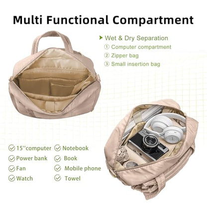 Tennis Bags for Women, Tennis Backpack Pickleball Racket Bags,Water-Resistant Sling Tote Padel Bag for Pickleball Tennis Badminton, Cute Gifts for Women Girl, Duffle Bag Gym Travel - color: CAMEL