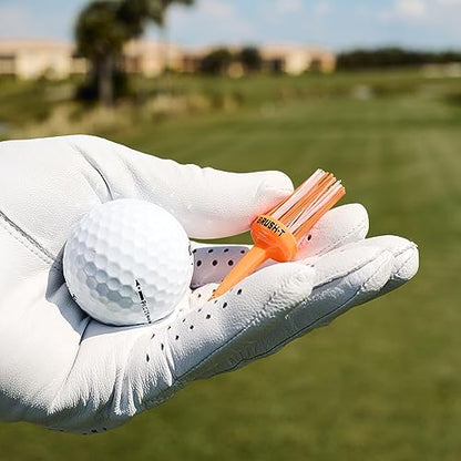 BRUSH-T Premium Plastic Golf Tees, Unbreakable Innovative Design, Consistent Height, Perfect Golf Gift for Men and Women. Golfing Tees, Works with Any Golf Ball - size: Standard